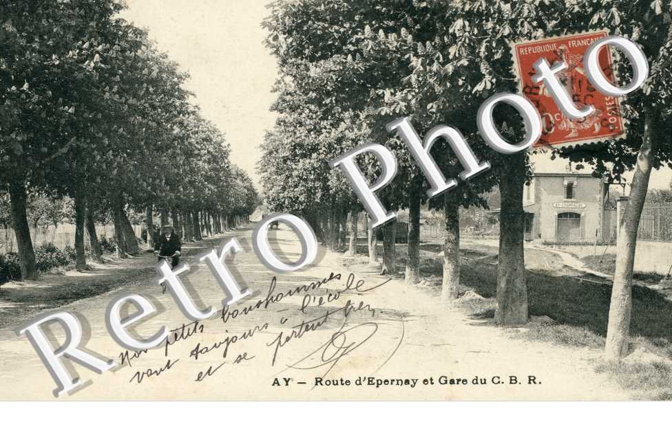 Route d'Epernay et Gare du C. B. R.