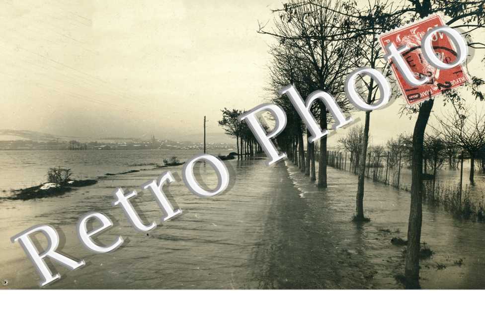 Inondations du 23 janvier 1910  Route d'Epernay a Ay