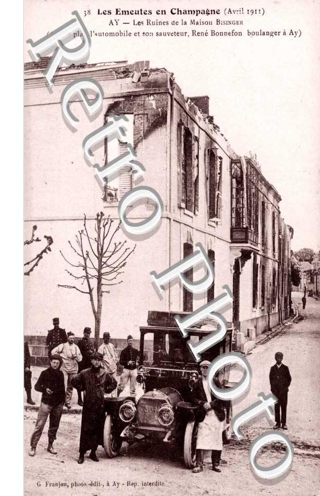 Les Ruines de la Maison Bisinger, Avril 1911