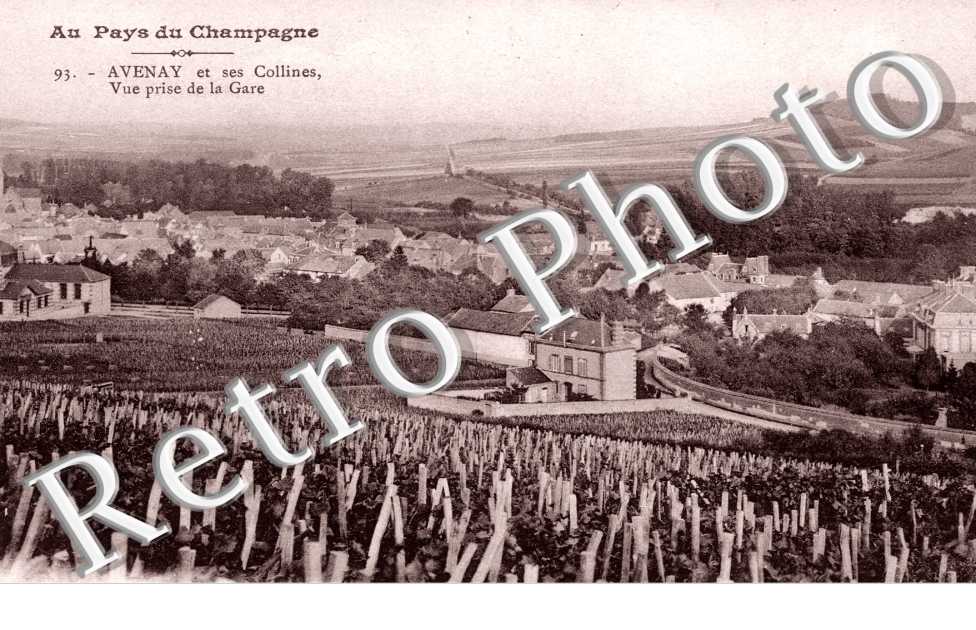 Avenay et ses Collines - Vue prise de la Gare