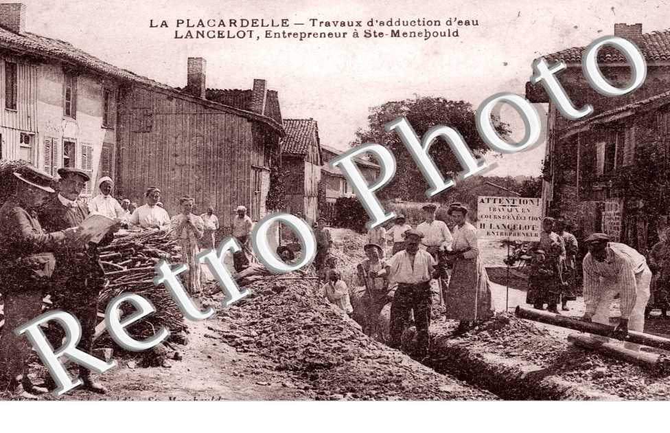 La Placardelle, travaux d&#039;adduction d&#039;eau, entrepeneur Lancelot