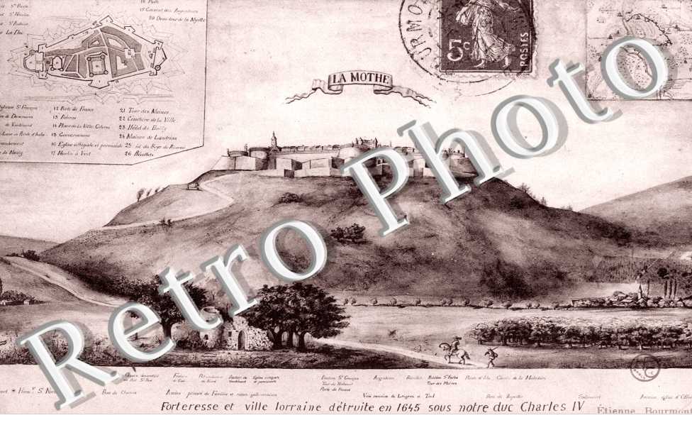 Forteresse et ville lorraine detruite en 1645 sous notre duc Charles IV