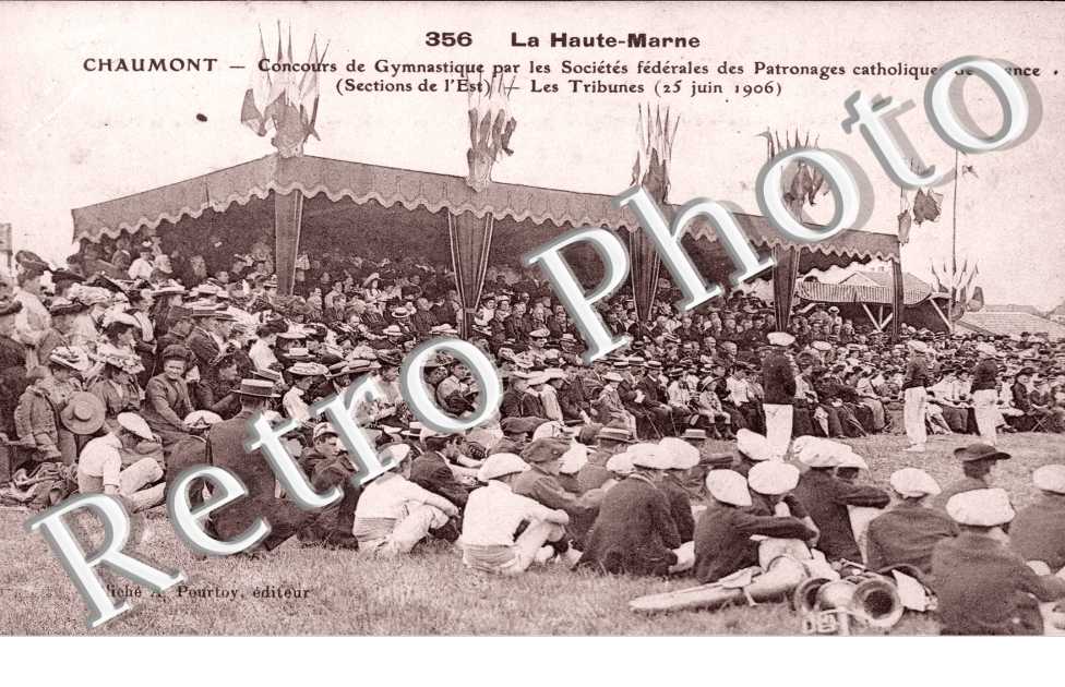 concours de gymnastique par les societes federales des patronages catholique de france, les tribunes 25 juin