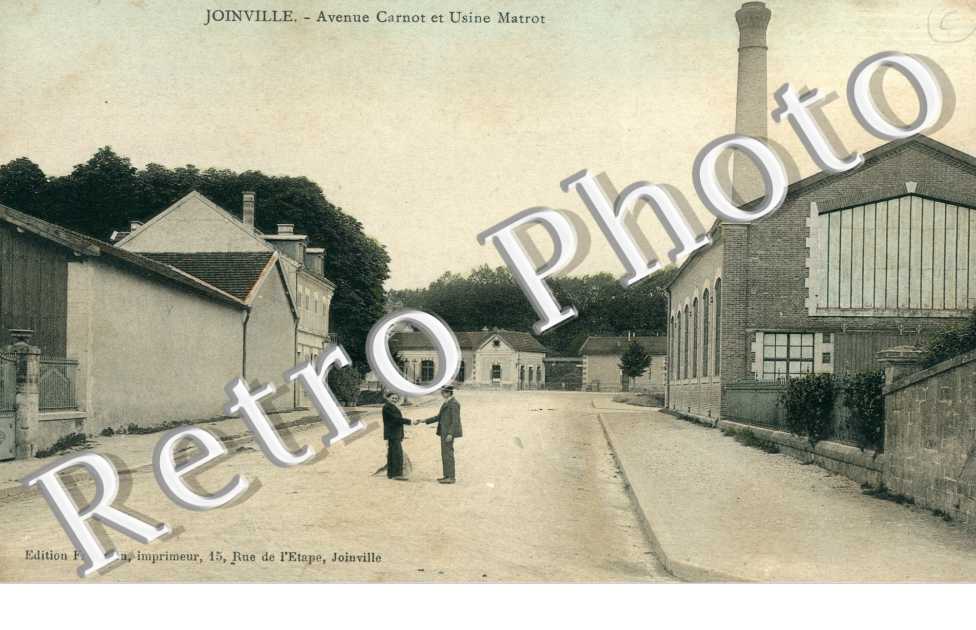 avenue Carnot et Usine Matrot (carte couleur)