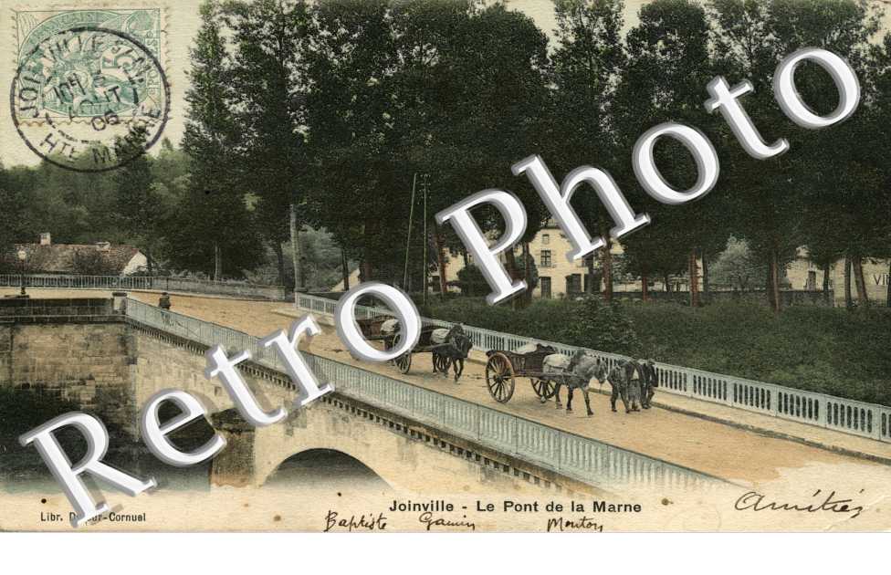 le pont de la Marne (carte couleur)
