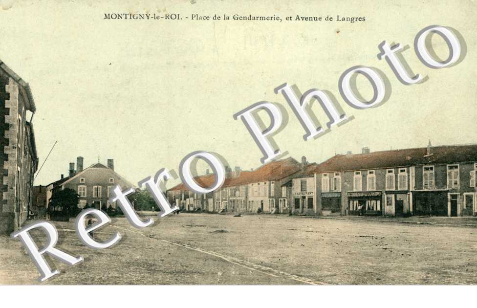 place de la gendarmerie et avenue de Langres- carte couleur