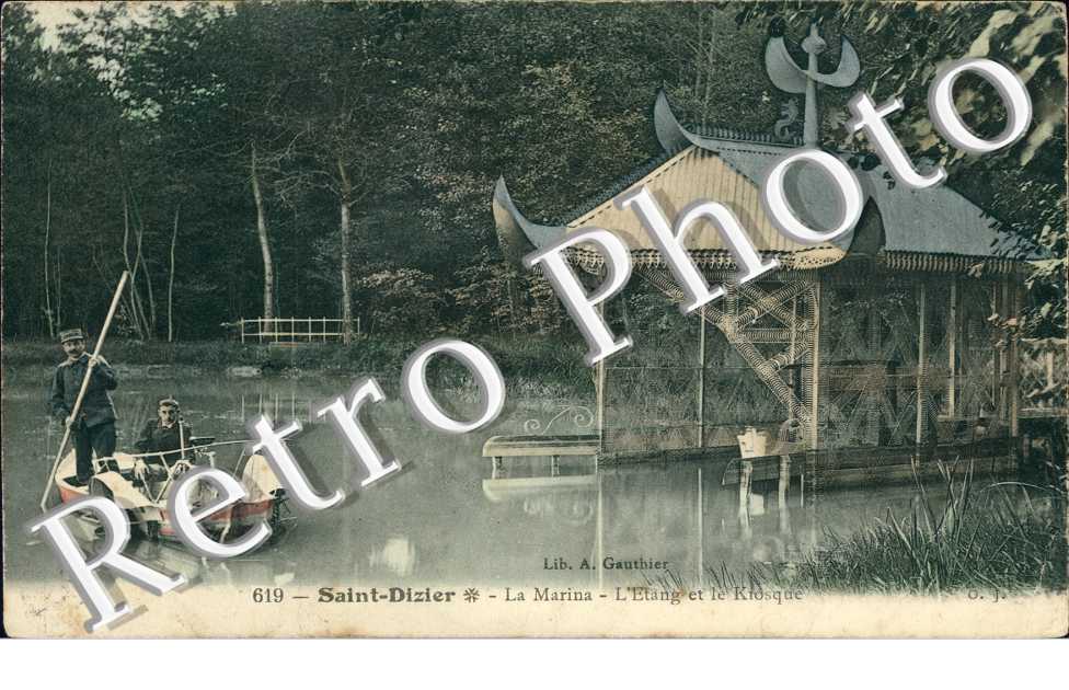 la Marina l'etang et le kiosque (carte couleur)