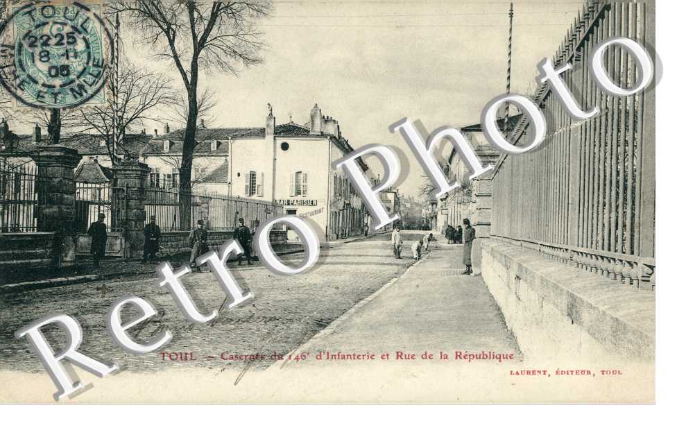 Caserne du 146eme d'infanterie et rue de la Republique