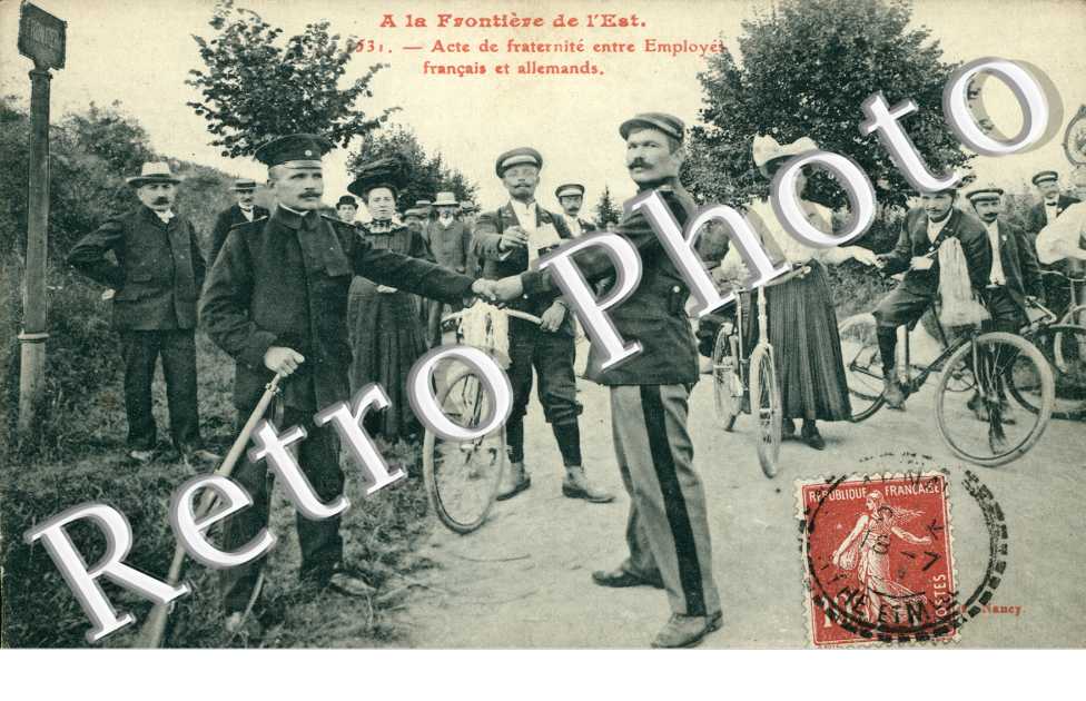 a la frontiere de l'Est, acte de fraternite entre employes francais et allemands