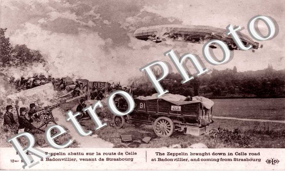 Le Zeppelin abattu sur la route de Celle