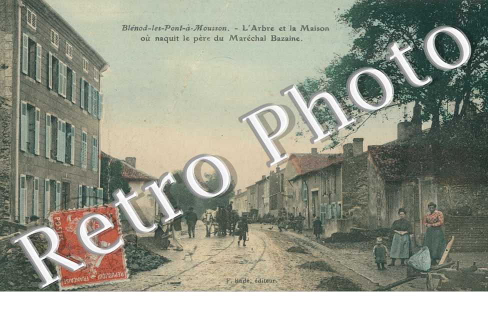 l&#039;arbre et la maison ou naquit le pere du marechal Bazaine  (carte couleur)
