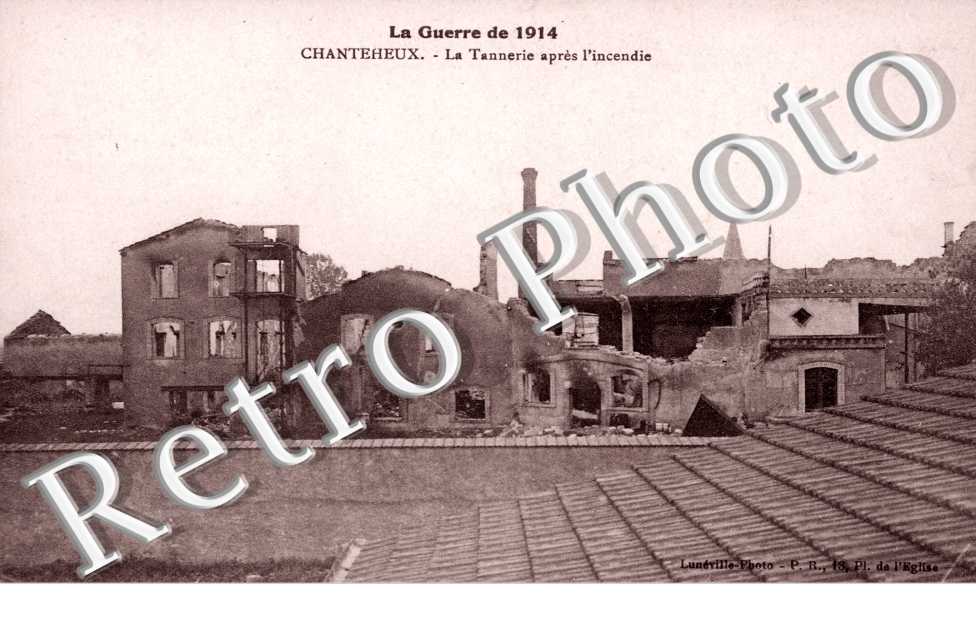 La ta,,erie apres l'incendie