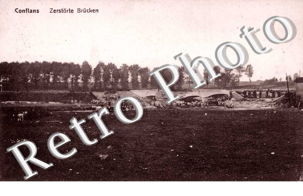 Feldpostkarte - zerstorte Brucken