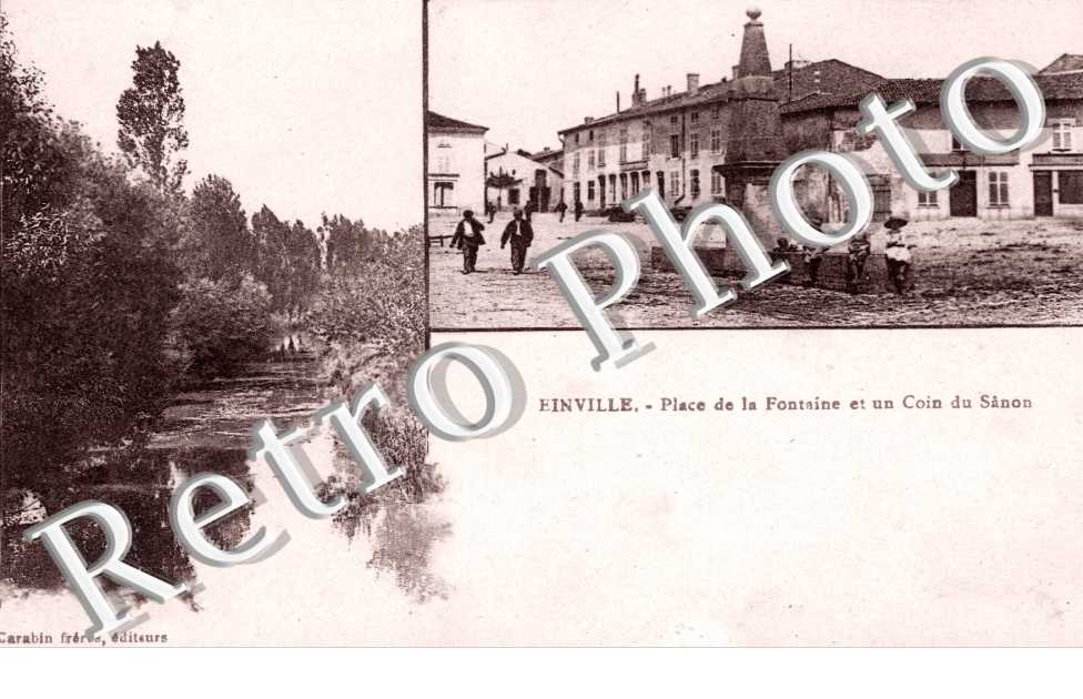 la place de la fontaine et un coin du Sanon