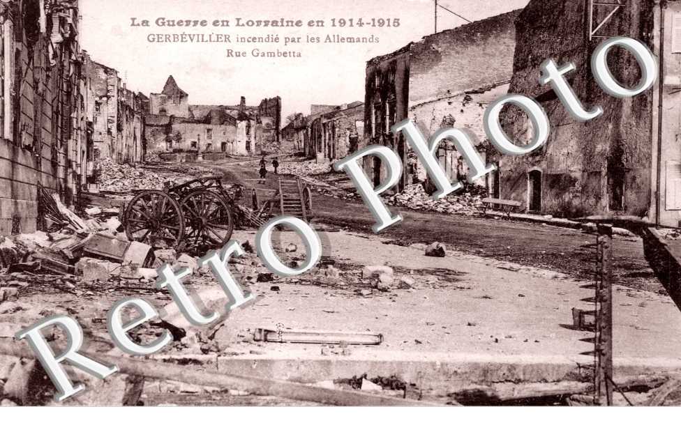 Incendie par les Allemands - rue Gambette