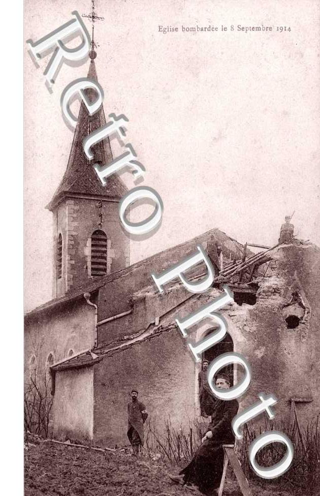 l'eglise - bombardement du 8 sept 1914