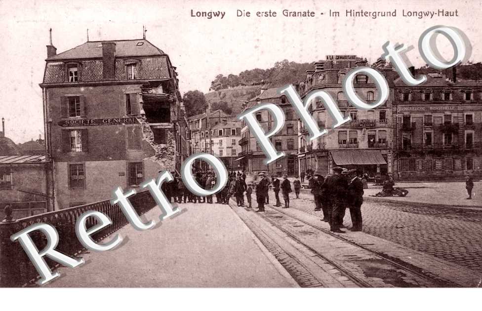 Die erste Granate, Im Hintergrund Longwy-Haut
