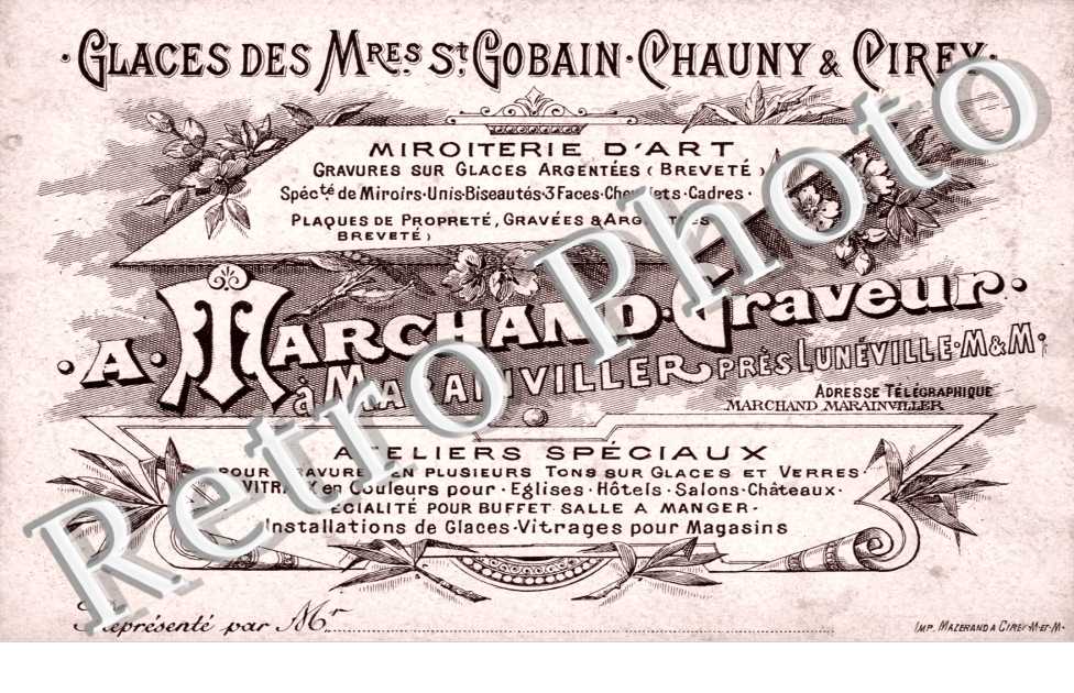 Glaces des Miroiteries St Gobain, Chauny et Cirey