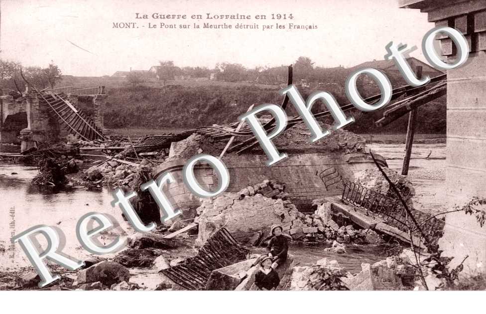 le pont sur la meurthe detruit par les francais