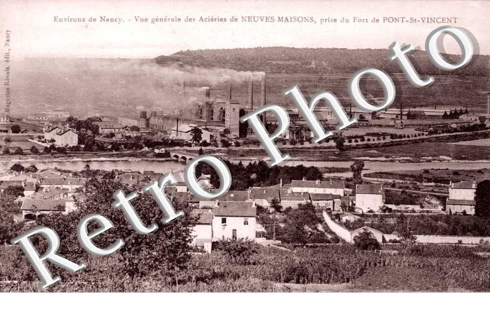 Vue generale des Acieries prise du Fort de Pont Saint Vincent