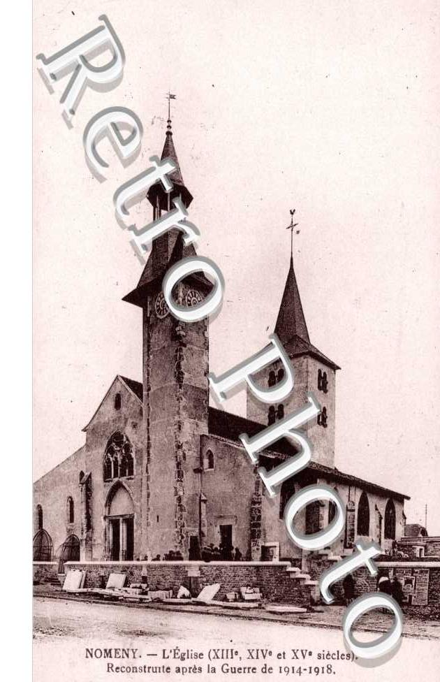 l'Eglise  reconstruite apres la guerre