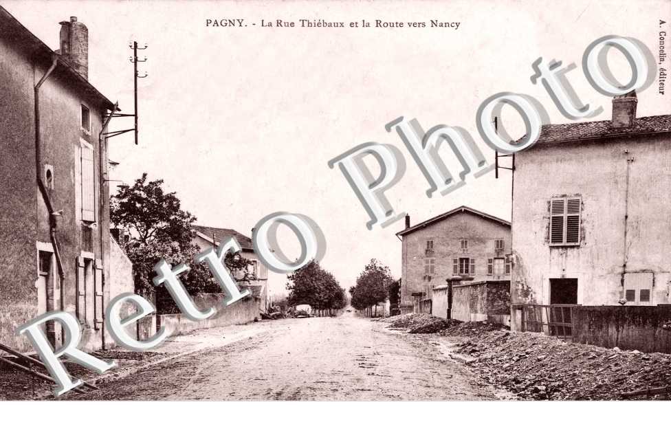Rue Thiebaux et la route vers Nancy