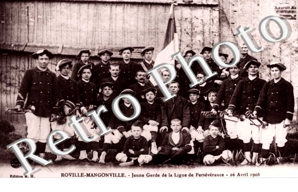 Roville Mangonville Jeune garde de la Ligue de Perseverance  26 avril 1908
