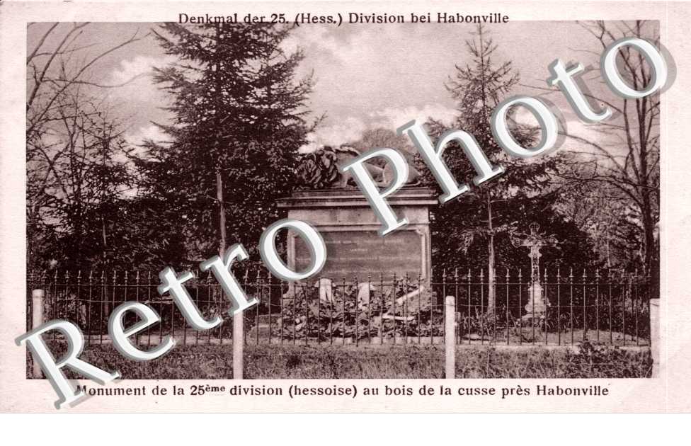 Division Bei Habonville - monument de la 25 e division au bois de la cusse