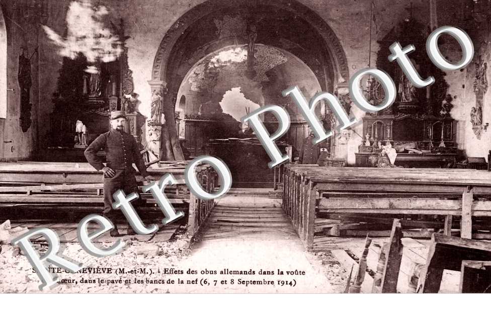 Effets des obus dans la voute du choeur