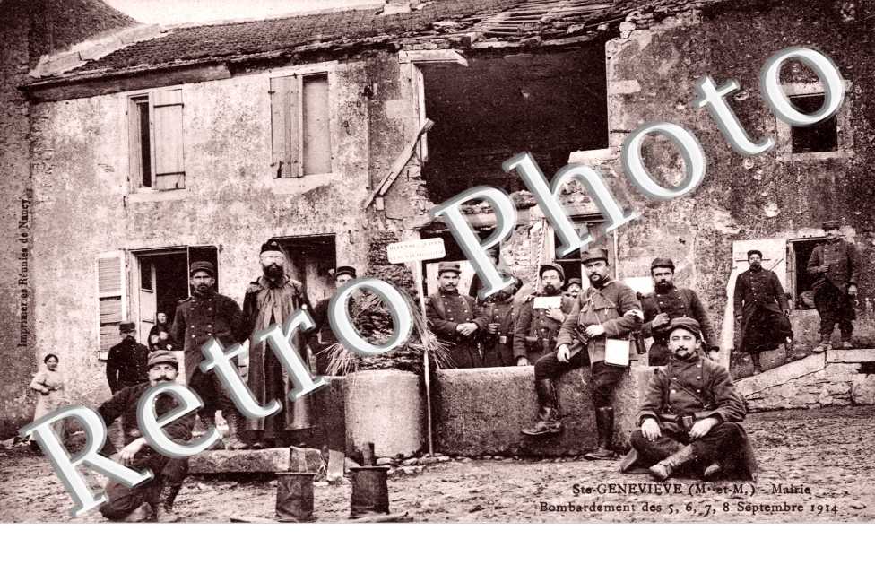 Mairie - Bombardement des 5, 6, 7, 8 septembre 1914 - Soldats