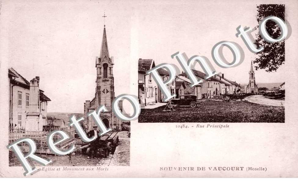 Carte multi-vues rue principale - eglise et monument aux morts
