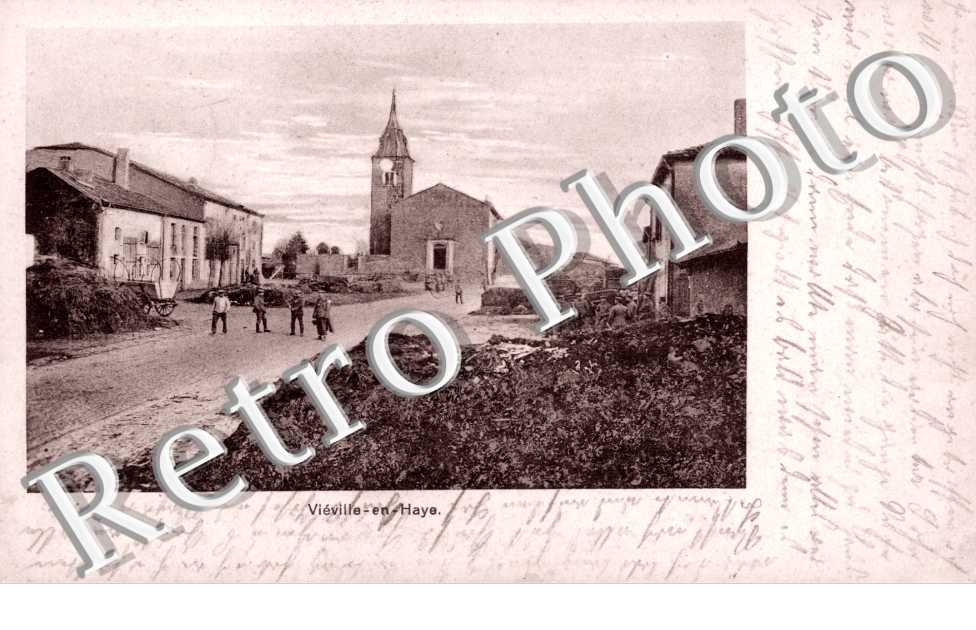 rue principale en 1915 - carte militaire allemande