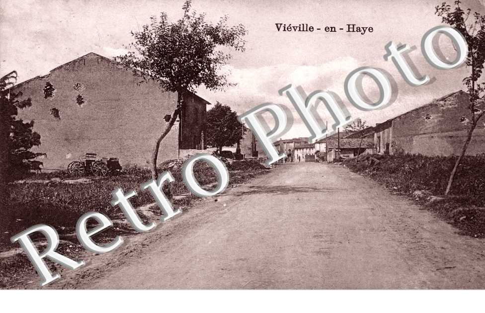 rue principale en 1916 - carte militaire allemande