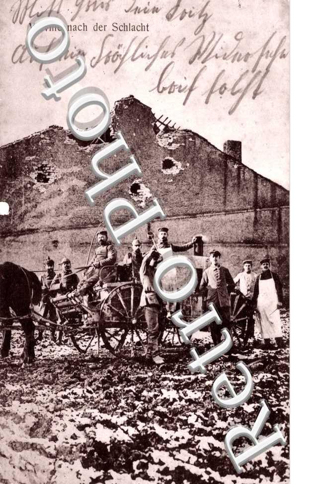 Nach der Schlacht - feldpostkarte