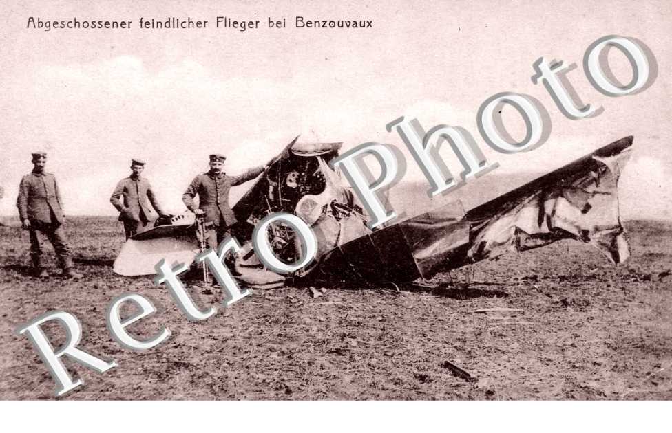 Abgeschossener feindlicher flieger - feldposkarte