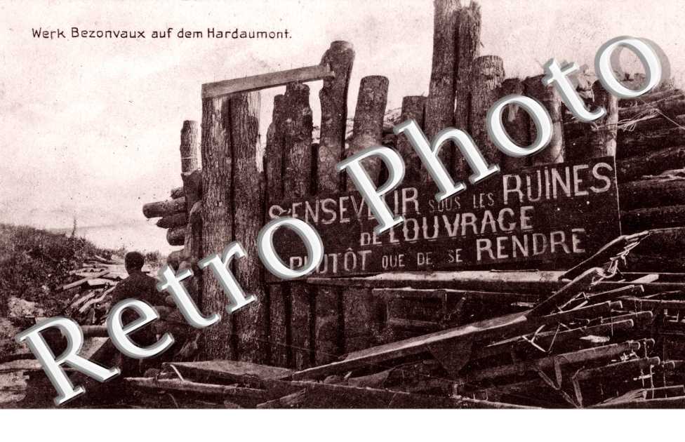 Werk Bezonvaux auf dem hardaumont - feldposkarte