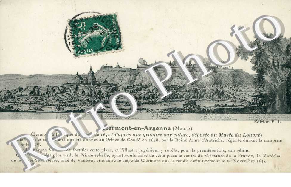 Clermont a l'epoque du siege de 1654