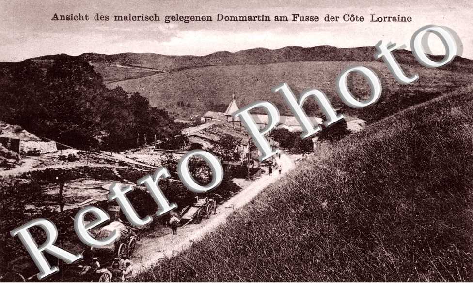 Ansicht des malerisch gelegenen Dommartin am Fusse der côte Lorraine