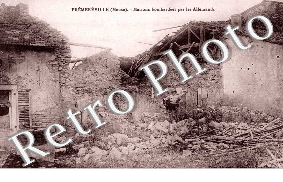 Maisons bombardees par les allemands