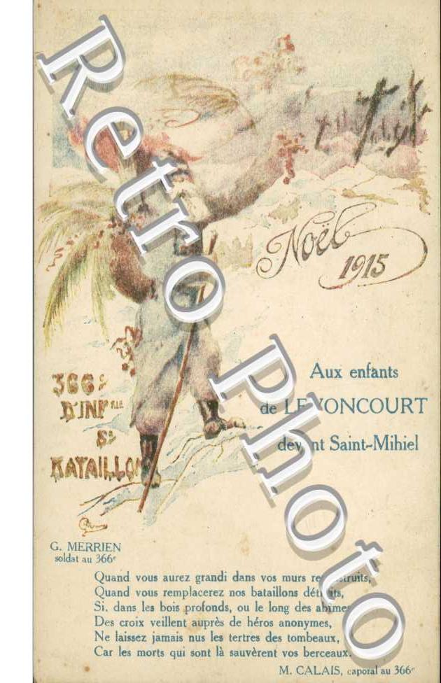 Noël 1915 aux enfants de Levoncourt devant St-Mihiel