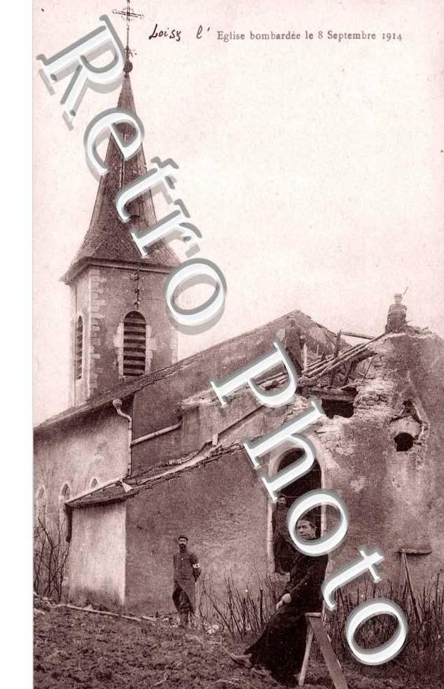 Eglise bombardee le 8 sept 1914