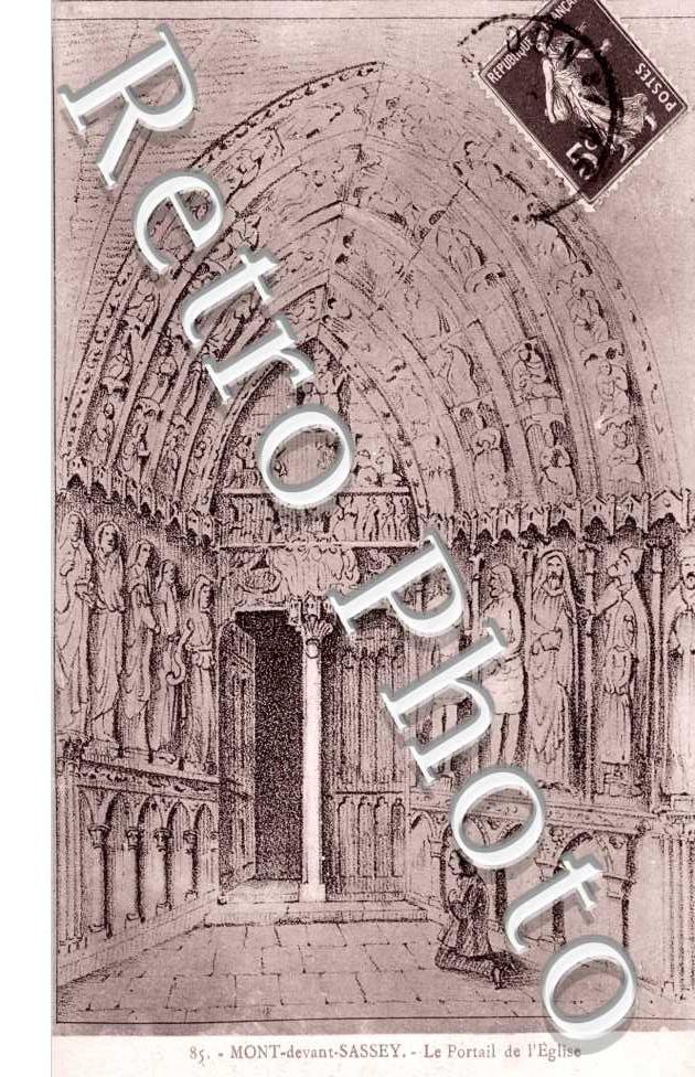 Portail de L&#039;eglise - carte style dessin