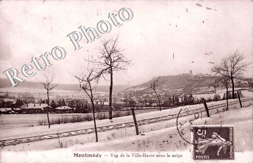 Vue de la Ville-Haute sous la Neige