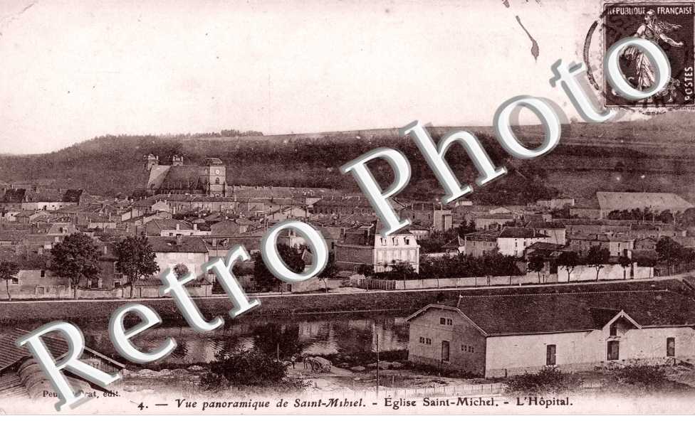Vue Panoramique de Saint-Mihiel, Eglise Saint-Michel, l'Hopital