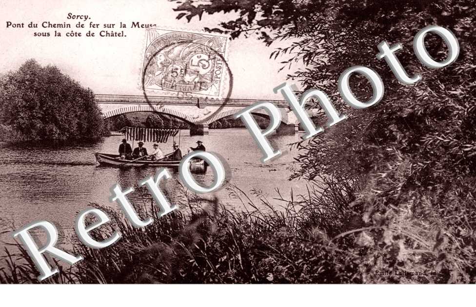 Pont du Chemin de fer sur la Meuse sous la Cote de Chatel