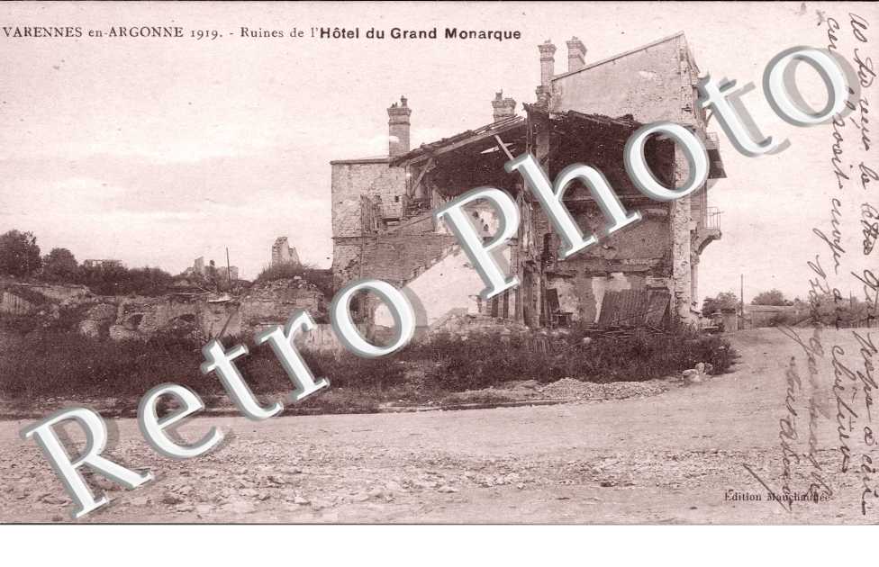 ruines de l'Hotel du Grand Monarque en 1919