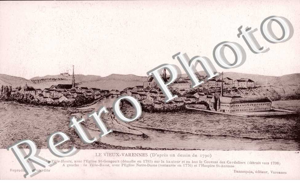 le Vieux-Varennes d'apres un dessin de 1790
