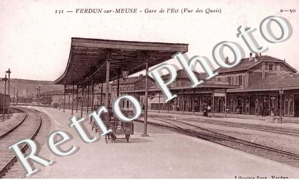 Verdun-sur-Meuse, Gare de l&#039;Est, Vue des Quais