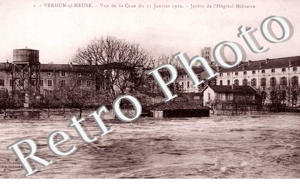 la Crue du 21 Janvier1910 - Jardin de l'Hopital Militaire