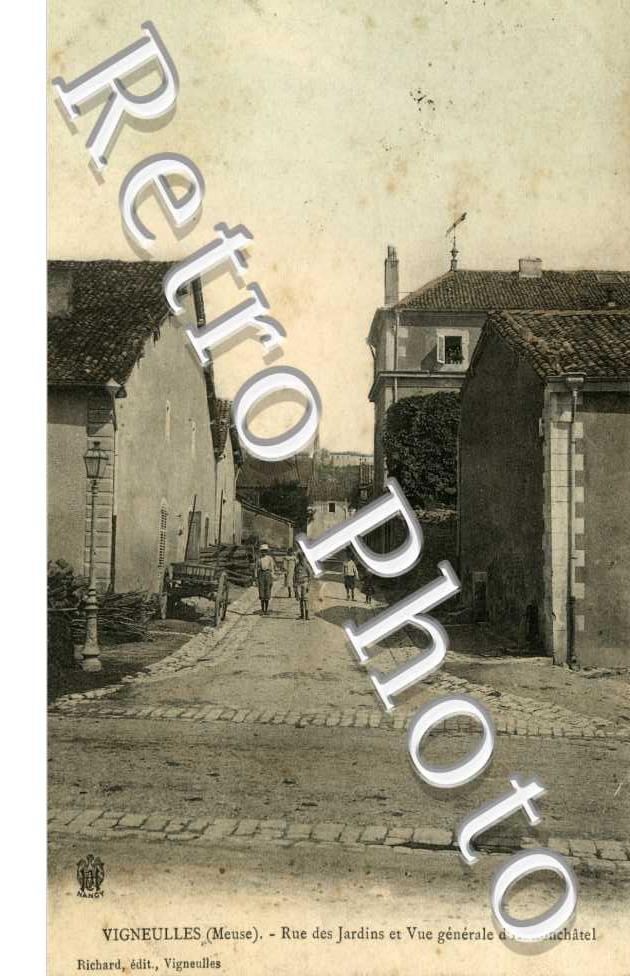 rue des Jardins et vue generale d'Hattonchatel
